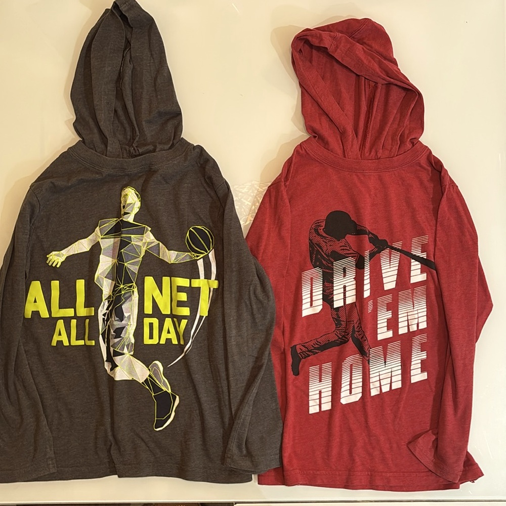 Set of Two Kids Graphic Hoodie Shirts